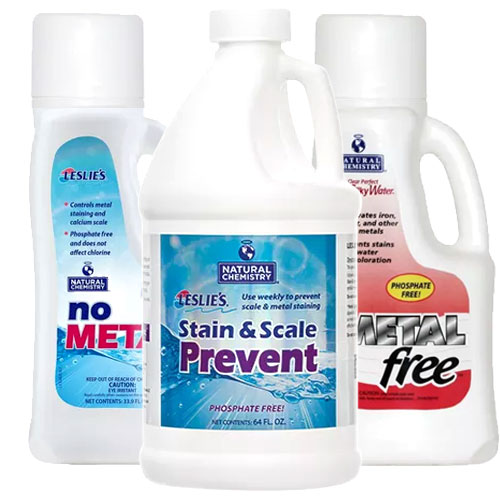 Leslie's metal remover pool chemicals